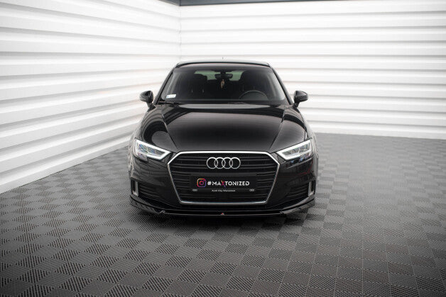 Frontlippe V.2 passend für Audi A3 Sportback 8V FL schwarz Hochglanz