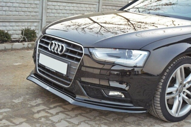 Frontlippe V.2 passend für Audi A4 B8 FL schwarz Hochglanz