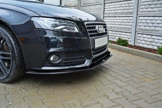 Frontlippe V.2 passend für Audi A4 Limousine / Avant B8 schwarz Hochglanz