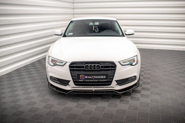 Frontlippe V.2 passend für Audi A5 Coupe / Sportback 8T FL schwarz Hochglanz