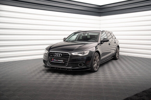 Frontlippe V.2 passend für Audi A6 C7 schwarz Hochglanz