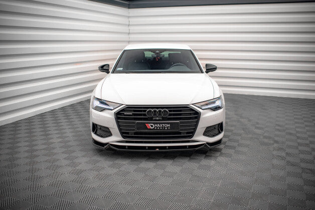 Frontlippe V.2 passend für Audi A6 C8 schwarz Hochglanz