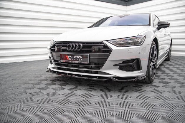 Frontlippe V.2 passend für Audi A7 C8 schwarz Hochglanz