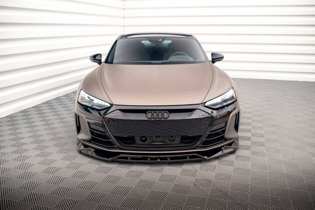 Frontlippe V.2 passend für Audi e-Tron GT / RS GT Mk1 schwarz Hochglanz