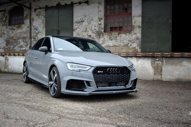 Frontlippe V.2 passend für Audi RS3 Limousine 8V FL schwarz Hochglanz