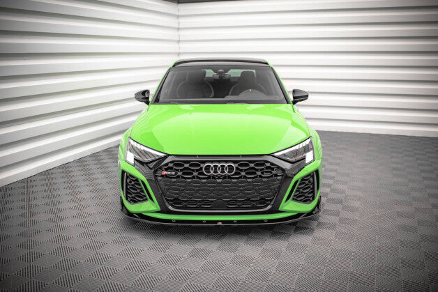 Frontlippe V.2 passend für Audi RS3 Limousine 8Y schwarz Hochglanz