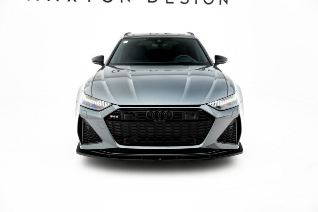 Frontlippe V.2 passend für Audi RS6 C8 / C8 FL schwarz Hochglanz