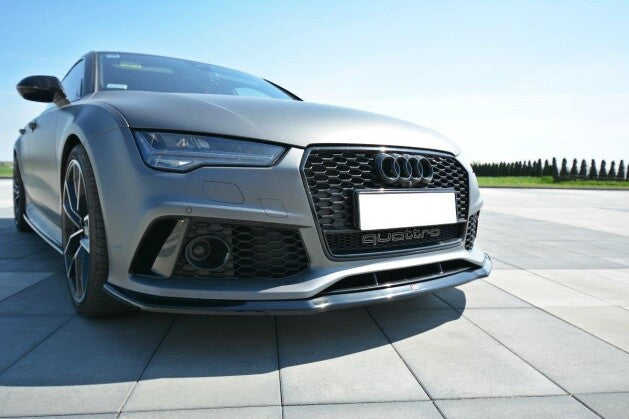 Frontlippe V.2 passend für Audi RS7 C7 schwarz Hochglanz