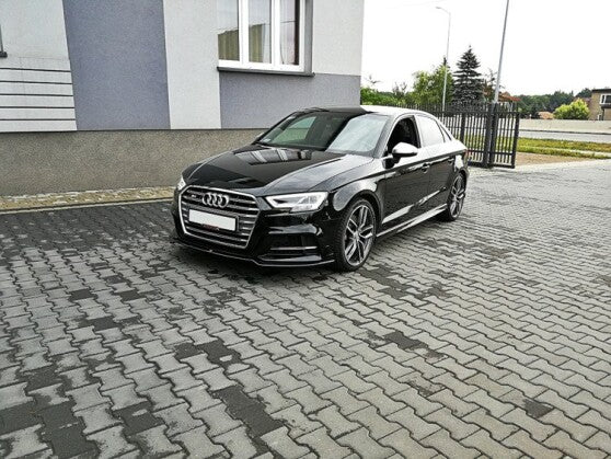 Frontlippe V.2 passend für Audi S3 / A3 S-Line 8V FL Limousine schwarz Hochglanz