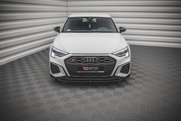 Frontlippe V.2 passend für Audi S3 / A3 S-Line 8Y schwarz Hochglanz