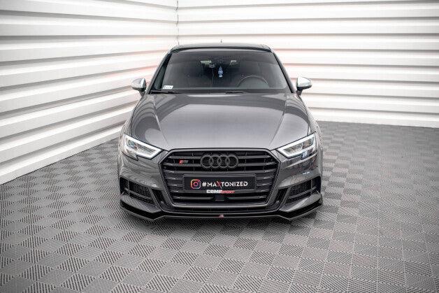 Frontlippe V.2 passend für Audi S3 / A3 S-Line Sportback 8V FL schwarz Hochglanz