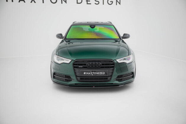Frontlippe V.2 passend für Audi S6 / A6 S-Line C7 schwarz Hochglanz