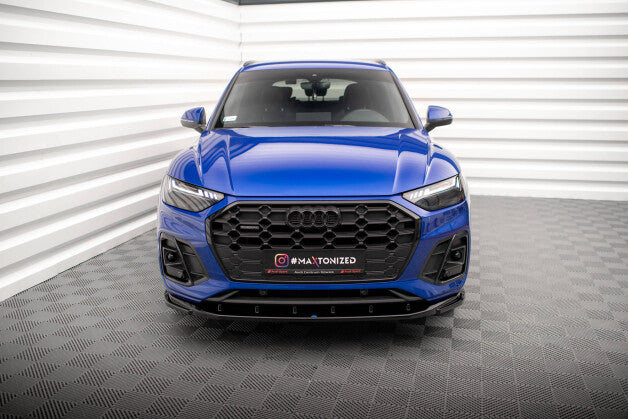 Frontlippe V.2 passend für Audi SQ5 / Q5 S-Line SUV / Sportback Mk2 FL schwarz Hochglanz