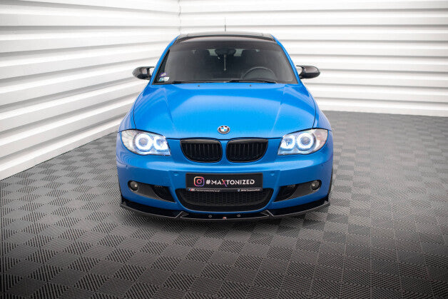 Frontlippe V.2 passend für BMW 1er M-Paket E87 / E81 FL schwarz Hochglanz