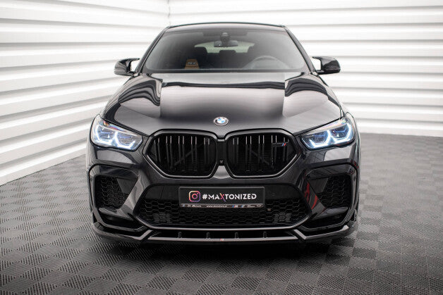 Frontlippe V.2 passend für BMW X6 M F96 schwarz Hochglanz