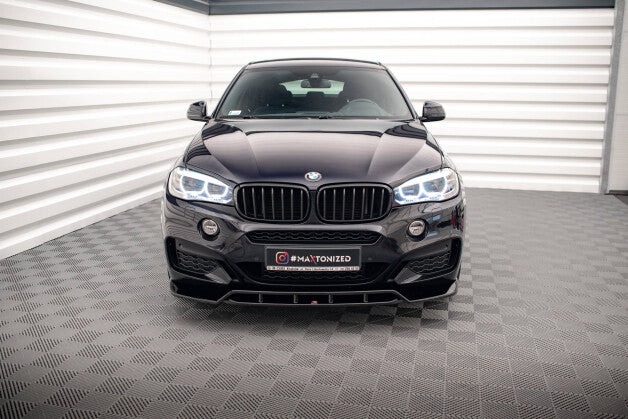 Frontlippe V.2 passend für BMW X6 M-Paket F16 schwarz Hochglanz
