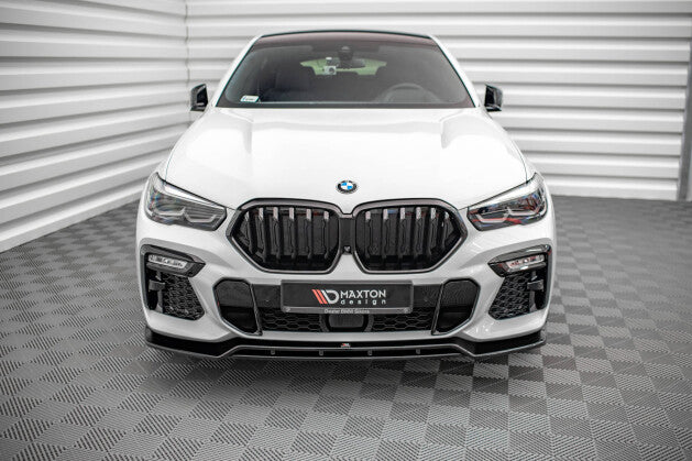 Frontlippe V.2 passend für BMW X6 M-Paket G06 schwarz Hochglanz