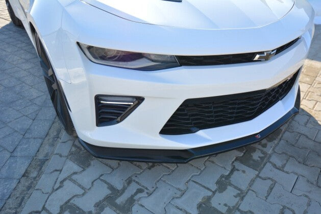 Frontlippe V.2 passend für Chevrolet Camaro 6TH-GEN. Phase-I 2SS Coupe schwarz Hochglanz