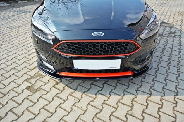 Frontlippe V.2 passend für Ford Focus ST-Line Mk3 FL schwarz Hochglanz
