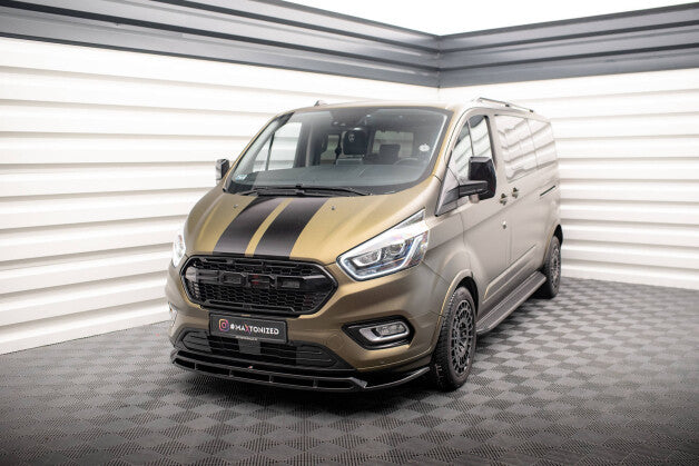 Frontlippe V.2 passend für Ford Transit Custom Mk1 FL / Tourneo Custom Mk1 FL schwarz Hochglanz