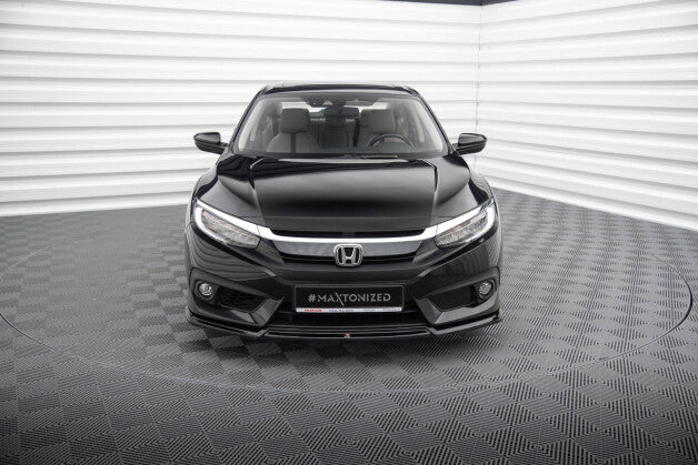 Frontlippe V.2 passend für Honda Civic Limousine Mk10 schwarz Hochglanz