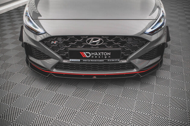Frontlippe V.2 passend für Hyundai I30 N / I30 N-Line Hatchback/Fastback Mk3 FL schwarz Hochglanz