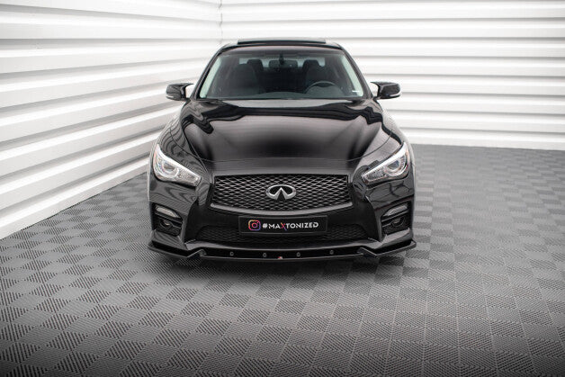 Frontlippe V.2 passend für Infiniti Q50 S Mk1 schwarz Hochglanz