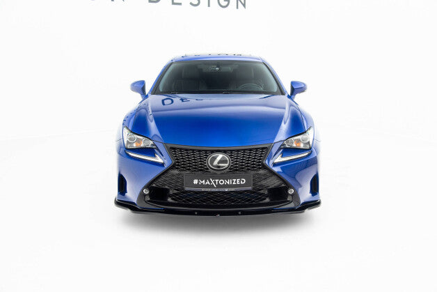 Frontlippe V.2 passend für Lexus RC Mk1 schwarz Hochglanz