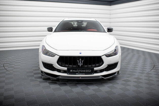 Frontlippe V.2 passend für Maserati Ghibli Mk3 FL schwarz Hochglanz