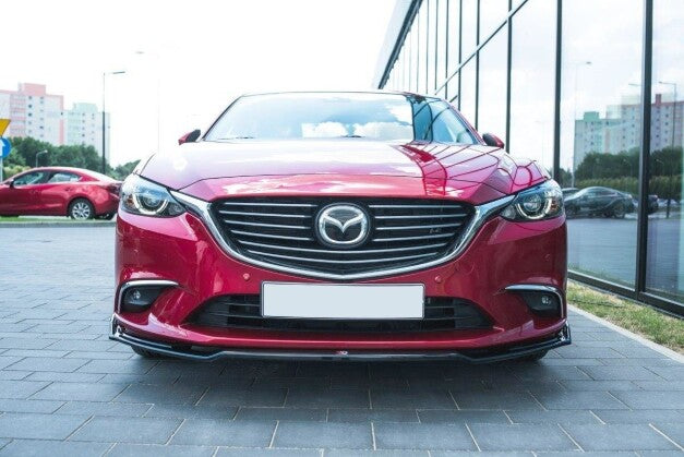 Frontlippe V.2 passend für Mazda 6 GJ (Mk3) FL schwarz Hochglanz
