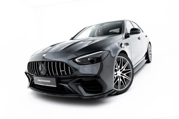 Frontlippe V.2 passend für Mercedes-AMG C63 Limousine / Kombi W206 / S206 schwarz Hochglanz
