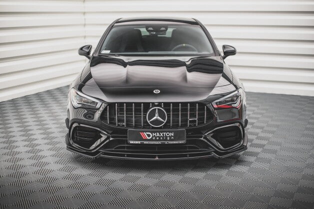 Frontlippe V.2 passend für Mercedes-AMG CLA 45 Aero C118 schwarz Hochglanz