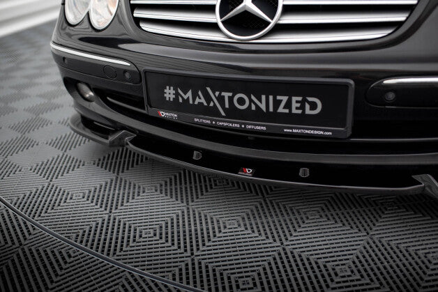 Frontlippe V.2 passend für Mercedes CLK W209 schwarz Hochglanz