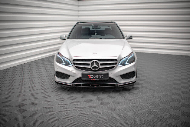 Frontlippe V.2 passend für Mercedes E AMG-Line Limousine W212 FL schwarz Hochglanz