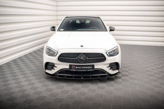 Frontlippe V.2 passend für Mercedes E AMG-Line W213 FL schwarz Hochglanz