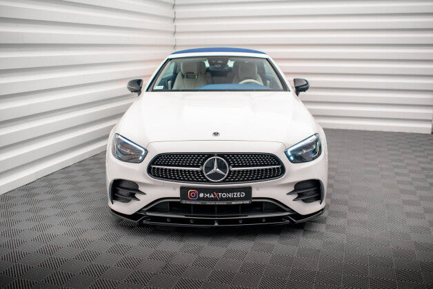 Frontlippe V.2 passend für Mercedes E-Klasse W213 Coupe FL (C238 FL) / Cabriolet (A238 FL) AMG-Line / 53 AMG schwarz Hochglanz