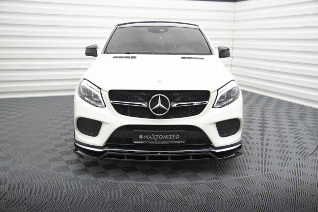 Frontlippe V.2 passend für Mercedes GLE Coupe 43 AMG / AMG-Line C292 schwarz Hochglanz