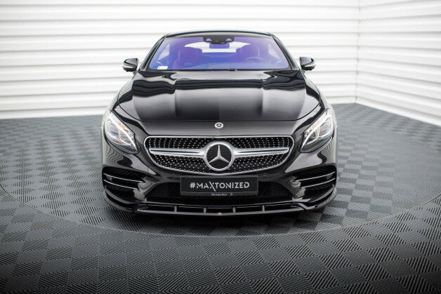 Frontlippe V.2 passend für Mercedes S Coupe AMG-Line C217 FL schwarz Hochglanz