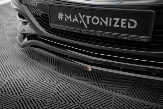 Frontlippe V.2 passend für Mercedes S W222 schwarz Hochglanz