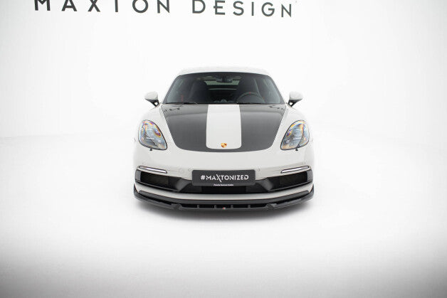 Frontlippe V.2 passend für Porsche 718 Cayman GTS 982c schwarz Hochglanz