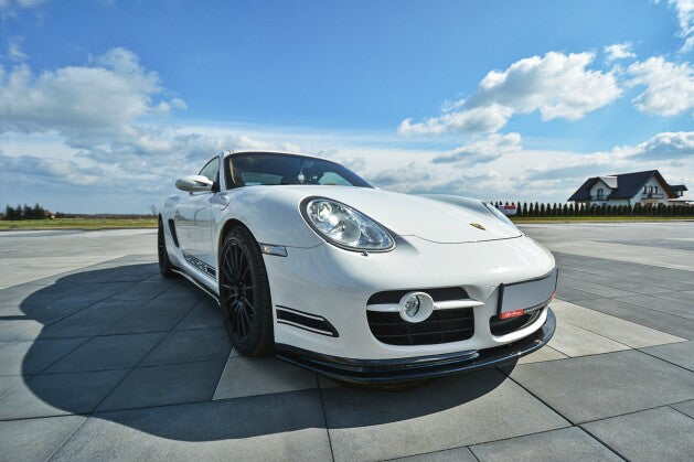 Frontlippe V.2 passend für Porsche CAYMAN S 987C schwarz Hochglanz