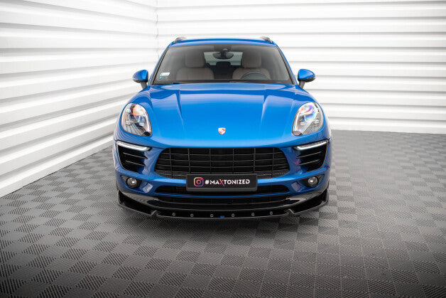 Frontlippe V.2 passend für Porsche Macan Mk1 schwarz Hochglanz