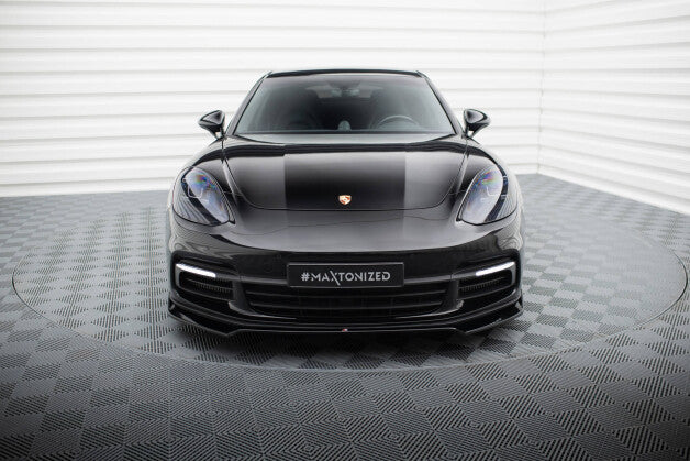 Frontlippe V.2 passend für Porsche Panamera E-Hybrid / Panamera 4S 971 schwarz Hochglanz