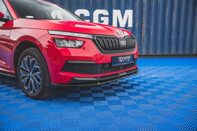 Frontlippe V.2 passend für Skoda Kamiq Mk1 schwarz Hochglanz