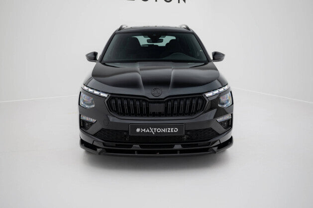 Frontlippe V.2 passend für Skoda Kamiq Monte Carlo Mk1 FL schwarz Hochglanz