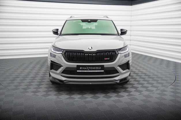 Frontlippe V.2 passend für Skoda Kodiaq RS Mk1 FL schwarz Hochglanz