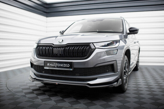 Frontlippe V.2 passend für Skoda Kodiaq Sportline Mk1 FL schwarz Hochglanz