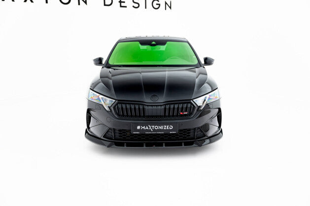 Frontlippe V.2 passend für Skoda Octavia RS Liftback / Combi Mk4 FL schwarz Hochglanz