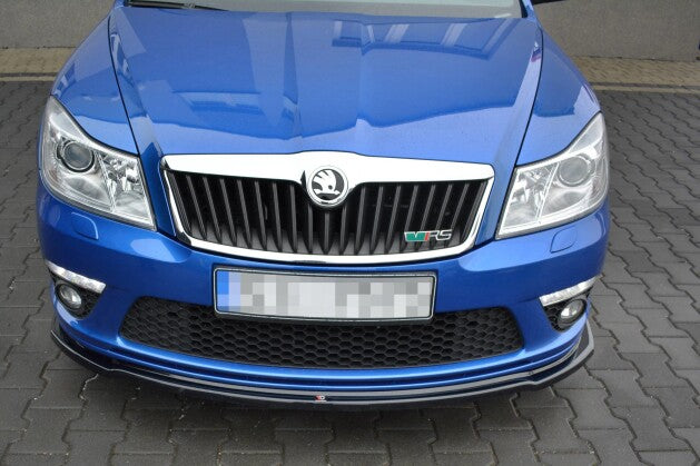 Frontlippe V.2 passend für Skoda Octavia RS Mk2 FL schwarz Hochglanz