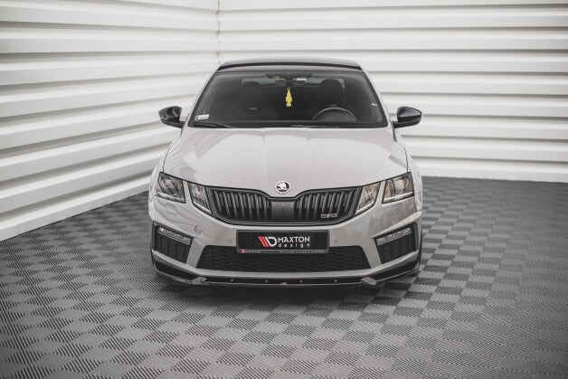 Frontlippe V.2 passend für Skoda Octavia RS Mk3 FL schwarz Hochglanz